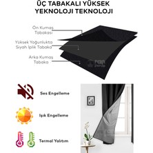 Ran Perde Keten Karartma Blackout Perde - Tek Kanat - Hardal 78412