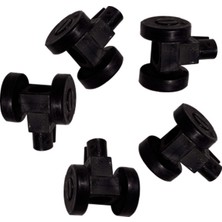 Penguen Akordiyon Kapı Tekerlek Takımı 5 Adet  23 mm x 18 mm Standart Siyah Renk