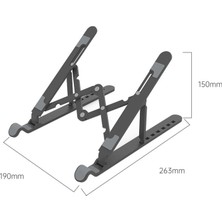 Orıco Katlanabilir 7 Kademeli Notebook Laptop Standı Siyah