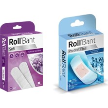 Roll Bant Soft Yumuşak Yarabandı 20'li + Protect Plus Su Geçirmez Yarabandı 10'lu