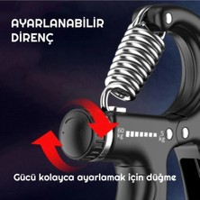 Sayaçlı Sertlik Ayarlanabilir 5-60KG Direnç El Egzersiz Yayı