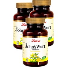 Balen 3 Kutu Balen Sarı Kantaron Ekstraktı Kapsül St. John's Wort 375MG x 60 Kapsül Sarı Kantoron