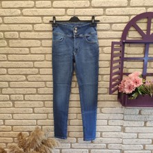 Poppytex Yüksek Bel Likralı Jean Pantolon 90 cm