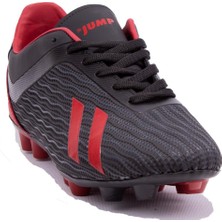 Jump 25850 Siyah Kırmızı Krampon Erkek Futbol Ayakkabı