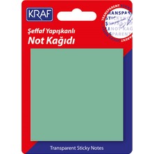 Kraf Şeffaf Yeşil Yapışkanlı Not Kağıdı 76X76MM 50 Yaprak