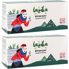 Lazika Fincan Poşet Bergamot Aromalı Siyah Çay 25 Poşet(2'Lİ SET)