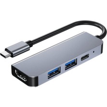 Bastore USB Type C To 4K 30hz HDMI Kablosu Usb3 0 Usb2 0 Pd 87W Çevirici Dönüştürücü Kablo