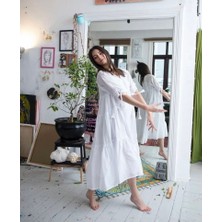 Bohemian Ponpon Detaylı Otantik Elbise