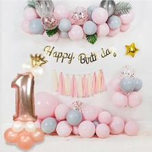 Çıtı Pıtı Store Çıtıpıtıstore Pembe Rose Gold Renk 1 Yaş Doğum Günü Seti