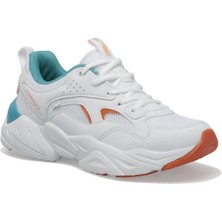 Lumberjack 3M Dakota 3FX Kadın Sneaker Düz Tabanlı Beyaz Renkli Detaylarla Şık