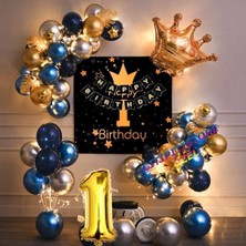 Çıtı Pıtı Store Çıtıpıtıstore LED Işıklı Kral Taçlı 1 Yaş Doğum Günü Seti