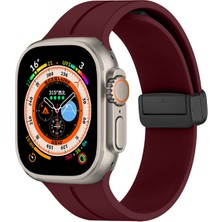 MobaxAksesuar Apple Watch 10 42mm - 38/40/41mm Kordon Magnetli Ayarlanır Silikon Kordon 2/3/4/5/6/se/7/8/9