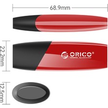 Orıco Type-C Usb3.2 Gen1 128GB Usb-C Flash Bellek Kırmızı