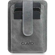 Guard Dikey Crazy Gri Deri Kartlık