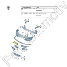 Pelit Otomotiv Polo (2002-2006) Sağ Sis Farı Çerçevesi Kapağı 6Q0853666C