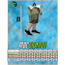 Moc Grande Mocgrande Büyük Beden Erkek Penye Şort Diagonal 23601 Gri