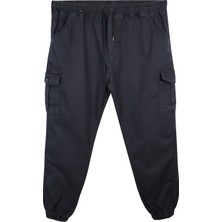 Maruf Shop Kargo Cepli Büyük Beden Kot Jogger Pantolon Siyah