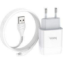 Ason Plus Hoco C73A Çift USB Girişli Hızlı Şarj Adaptörü ve Hızlı Iphone Şarj Kablosu 1m