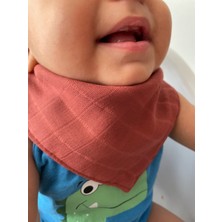 Runbaby %100 Organik Pamuk Çift Katlı Müslin Kumaş Iki Çıtçıtlı Bebek Salya Önlük & Fular ( 10 ADET )