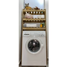 Elmobsan Banyo Çamaşır Makinesi Üstü Raflı Düzenleyici Dolap