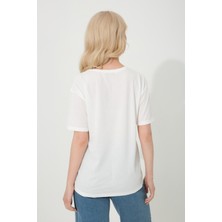 ARV Moda Baskılı Basic Bisiklet Yaka Örme T-Shirt