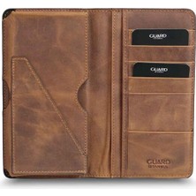 Guard Plus Telefon Girişli Crazy Taba Deri Unisex Cüzdan