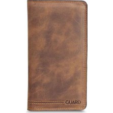 Guard Plus Telefon Girişli Crazy Taba Deri Unisex Cüzdan