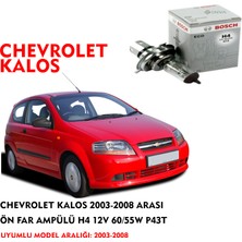 Bosch Chevrolet Kalos 2003-2008 Arası Ön Far Ampülü H4 12V 60/55W P43T