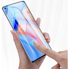 HEPTEKİLETİŞİM Oppo Reno 4 Pro 4g Ekran Koruyucu Esnek Yapılı Tam Kaplayan Kavisli Tam Koruma (Polymer-N)