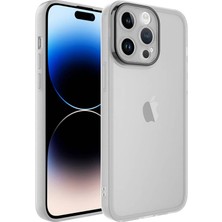 Wowacs Apple iPhone 14 Pro Max ile Uyumlu Kılıf Kamera Korumalı Transparan Arka Yüzey Telefon Kılıfı