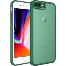 Wowacs Apple iPhone 8 Plus ile Uyumlu Kılıf Kamera Korumalı Transparan Arka Yüzey Telefon Kılıfı