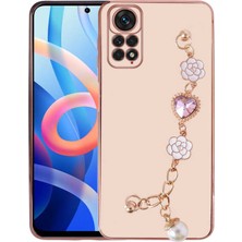 Heptek İletişim Xiaomi Redmi Note 11S Global Kılıf Çiçek Desenli Askılı Tutamaçlı Kamera Korumalı Kapak (Taka)