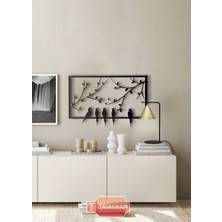 Tasagram Kuşlar  Lazer Kesim Metal Tablo