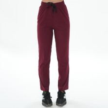 Oden Lycra Bordo Likralı Tek Pantolon Scrubs Cerrahi Pantolon