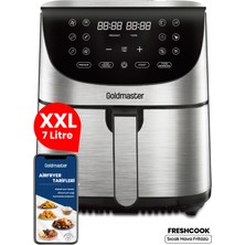 Goldmaster Freshcook 1800 Watt Inox Xl Dokunmatik 8 Ön Programlı Airfryer Yağsız Kızartma Sıcak Hava Fritöz