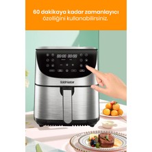 Goldmaster Freshcook 1800 Watt Inox Xl Dokunmatik 8 Ön Programlı Airfryer Yağsız Kızartma Sıcak Hava Fritöz