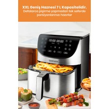 Goldmaster Freshcook 1800 Watt Inox Xl Dokunmatik 8 Ön Programlı Airfryer Yağsız Kızartma Sıcak Hava Fritöz