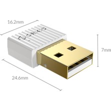 Orıco BTA-508 Bluetooth 5.0 Mini USB Dongle Adaptör Beyaz