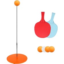 Perfk Masa Tenis Trainer Set Ebeveyn-Çocuk Etkileşimi Oyuncak Kürek Pong Top Seti Metal 70CM (Yurt Dışından)