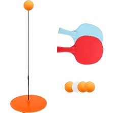 Perfk Masa Tenis Trainer Set Ebeveyn-Çocuk Etkileşimi Oyuncak Kürek Pong Top Seti Metal 70CM (Yurt Dışından)