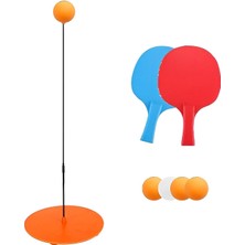 Perfk Masa Tenis Trainer Set Ebeveyn-Çocuk Etkileşimi Oyuncak Kürek Pong Top Seti Metal 90CM (Yurt Dışından)