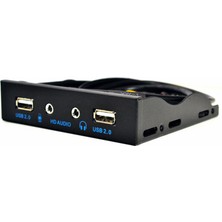 Perfk Floppy Bay Black Için Pc Genişleme Adaptörü Için 9pin - USB 2.0 Panel (Yurt Dışından)