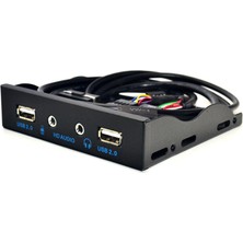 Perfk Floppy Bay Black Için Pc Genişleme Adaptörü Için 9pin - USB 2.0 Panel (Yurt Dışından)