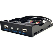 Perfk Floppy Bay Black Için Pc Genişleme Adaptörü Için 9pin - USB 2.0 Panel (Yurt Dışından)