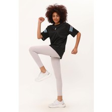 Genıus Store Kadın Spor Tişört Baskılı Fitness, Antrenman Fit