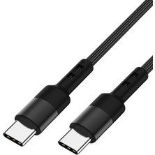 Fayshow USB C - USB C Veri Kablosu Aksesuar Bilgisayar Akıllı Telefonlar Dizüstü Bilgisayarlar 200CM Siyah (Yurt Dışından)