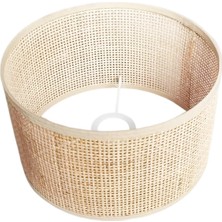 Fayshow Kolye Işık Kapağı Tavan Işık Fikstürü Dekorlar El Dokuması Rattan Lamba Gölgesi 25CMX15CM (Yurt Dışından)