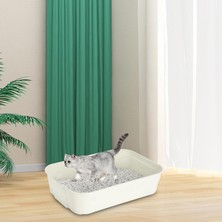 Fayshow Kedi Çöp Kutusu /açık Tepsisi /kitty Çöp Kutusu /yavru Pezty Beyaz (Yurt Dışından)
