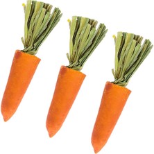 Fayshow 3pcs Hamster Molar Oyuncak Atıştırmalıkları, Kemirgen Hayvanlar Için Evcil Hayvan Öğütme Oyuncakları Havuç (Yurt Dışından)