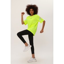 Genıus Store Kadın Spor Tişört Baskılı Fitness, Antrenman Fit